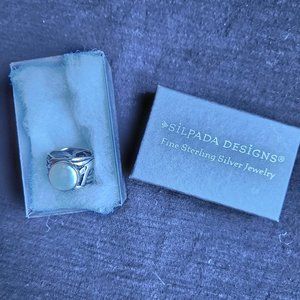 Silpada Sterling Silver Pearl Ring Size 6